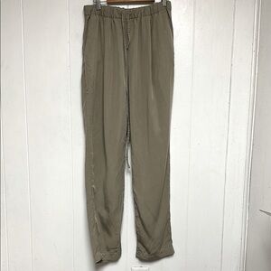 MUJI Women Tan Beige Pull On Pants Trousers 100% Tencel Size M (CLEARANCE)